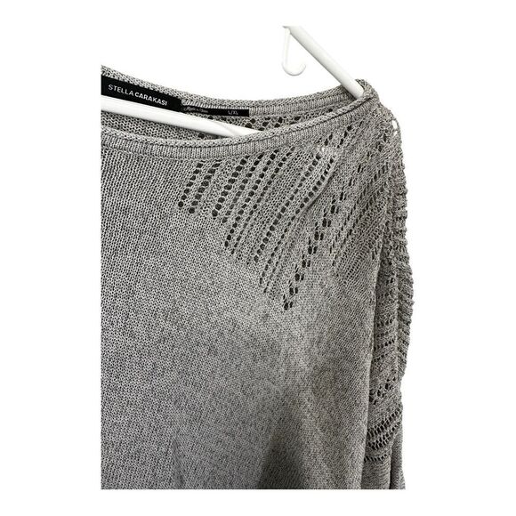 Stella Carakasi grey cotton blend long sleeve asymmetrical pullover ligh… - Picture 6 of 14